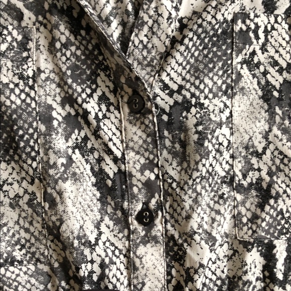 Motherhood Maternity Black and White Snake Print Dress L - Picture 5 of 10